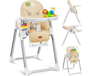 KIDIZ® 3en1 Chaise haute Chaise haute pour enfant avec arceau de jeu , transat , chaise haute combinée Siège bébé ,7 hauteur réglable Dossier inclinable , évolutif de 0 mois à 6 ans Chaise bébé