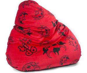 Kido By Diablo Pouf pour enfants avec remplissage Pouf Gaming Fauteuil Beanbag Couleur : rouge (velours)