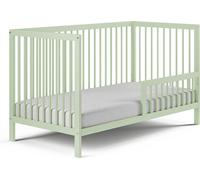 Kids Collective Lit de bébé Lit à barreaux 60x120 et 70x140 cm Sommier à lattes réglable en hauteur & barreaux amovibles bois de hêtre stable | de la naissance à 3 ans EU | vert