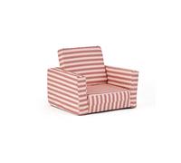 Fauteuil pliable rayé Vieux Rose-Argile