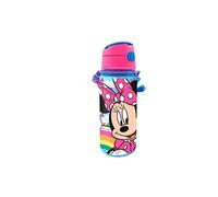 KIDS LICENCING Gourde avec paille intégrée Disney Minnie Arc-En-Ciel - 500 ml