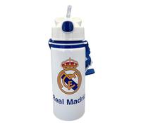 Kids Licensing Gourde aluminium Real Madrid - sans BPA ni toxines, poignée et bouton auto - 600 ml