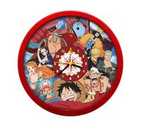 Kids Licensing Horloge murale enfant One Piece Rouge 24,5 cm