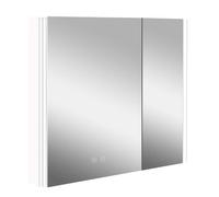 kielle Arkas I - Armoire à miroir avec éclairage LED, chauffage et port USB, 80x70x13 cm, blanc 50111810