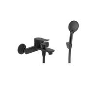 kielle Nefia - Mitigeur de baignoire avec accessoires EcoSpare, noir mat 10327SN104