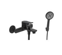 kielle Nefia - Mitigeur de baignoire avec accessoires EcoSpare, noir mat 10327SN74