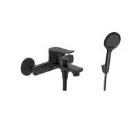 kielle Nefia - Mitigeur de baignoire avec accessoires EcoSpare, noir mat 10327SN94