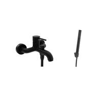 kielle Oudee - Mitigeur de baignoire avec accessoires EcoSpare, noir mat 10302SN34