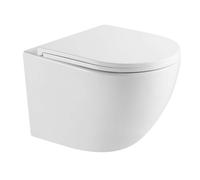 kielle Oudee - WC suspendu compact avec abattant Softclose, Vortex Rimless+, blanc 30102010S-SET1