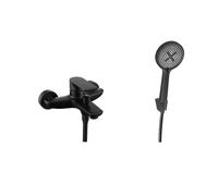 kielle Vega - Mitigeur de baignoire avec accessoires EcoSpare, noir mat 10318SN24
