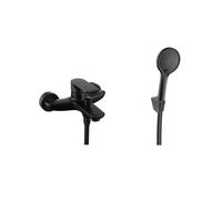kielle Vega - Mitigeur de baignoire avec accessoires EcoSpare, noir mat 10318SN54