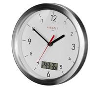 Kienzle Horloge de Salle de Bain DCF étanche avec Thermo hygromètre 17 cm | Kienzle Horloge de salle de bain DCF étanche avec thermo hygromètre 17 cm