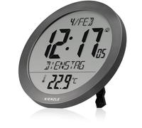 Kienzle Horloge murale radio-pilotée avec température intérieure Anthracite