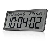 KIENZLE Horloge murale radio-pilotée avec affichage de la date anthracite