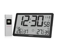 Horloge murale radio-pilotée météo KIENZLE Jumbo NEO LCD noire