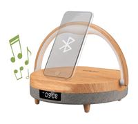 Kienzle réveil led avec haut-parleur bluetooth® et station de charge sans fil