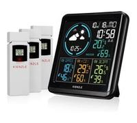 Kienzle Station météo radio 3 capteurs extérieurs thermomètre hygromètre baromètre schwarz G