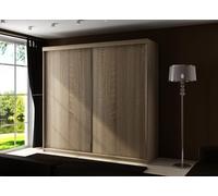 KIER FURNITURE Armoire Dressing Top B-25 Chêne Sonoma 200x200x62 cm | Armoire dressing spacieuse avec rangement pratique pour vêtements et linge, idéale pour chambre adulte ou enfant