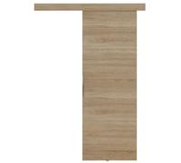 KIER FURNITURE Porte coulissante MALIBU Chêne Sonoma 76x205x1,6 cm | Porte coulissante avec rail, solution gain de place pour chambre, dressing ou séjour, montage stable et fluide