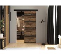 KIER FURNITURE Porte coulissante MALIBU Style ancien 76x205x1,6 cm | Porte coulissante avec rail, solution gain de place pour chambre, dressing ou séjour, montage stable et fluide