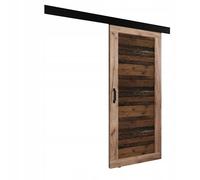 KIER FURNITURE Porte coulissante PALADIO Chêne Craft/Style ancien 86x205 cm | Porte coulissante avec rail, solution gain de place pour chambre, dressing ou séjour, montage stable et fluide