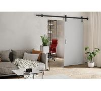 KIER FURNITURE Porte coulissante RETRO Blanc 96x205x1,6 cm | Porte coulissante avec rail, solution gain de place pour chambre, dressing ou séjour, montage stable et fluide