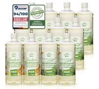 KieselGreen Bioéthanol 12 x 1 Litre Set (6x avec Parfum + 6x Inodore) pour Cheminée à l'éthanol - Bioéthanol comme Parfum - pour Cheminée à l'éthanol Bio intérieur ou feu de Table au Bioéthanol WA