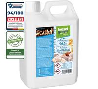 KieselGreen Bioéthanol 5 Litres avec Parfum pour Cheminée à l'éthanol - Bioéthanol comme Parfum d'ambiance - Parfum pour Cheminée à l'éthanol Bio intérieur ou feu de Table au Bioéthanol