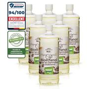 KieselGreen Bioéthanol 6 x 1 Litre avec Parfum pour Cheminée à l'Éthanol - Ambiance pour Intérieur ou Feu de Table au Bioéthanol K
