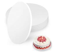 Kievano Lot de 5 Supports à Gâteau Ronds 30 cm x 12 mm - Carton Bois de Qualité Alimentaire, Réutilisables, Antigraisse et Imperméables - Semelle Gâteau Blanche pour Gâteaux de 8 à 11 Pouces