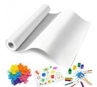 Kievano Rouleau Papier à Dessin 30 cm x 15 m, Papier Blanc 70 g/m² - Papier de Peinture pour Enfants, Rouleau Résistant aux Déchirures pour Dessin, Croquis, Loisirs Créatifs, École et Emballage Cadeau