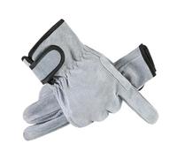 KIFSDLF Gants de soudage en cuir, outil gris jaune, résistant à la chaleur, Anti-coupure, four, cheminée, travail ignifuge Pour le soudage(Grey)