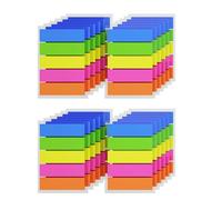 KIFZM Lot de 3000 marqueurs d'index, 24 lots de 5 couleurs, drapeaux adhésifs réutilisables, onglets d'index simples, notes autocollantes, marqueurs de page pour mettre en évidence les informations