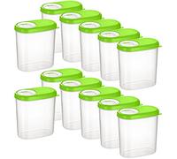 Kigima lot de 12 boîtes à épices boîtes verseuses boîtes de conservation (vertes, 0,30 l)