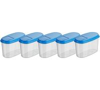 Kigima lot de 5 boîtes verseuses boîtes de conservation (bleues, 1 l)