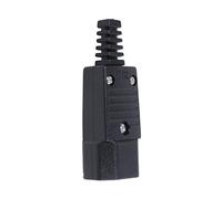 KIKFOPD Fiche male 7.7 x 2.8 x 2 cm Entrée 7.7x2.8x2 | Entrée d’alimentation socket 3 broches, 250V, 10A, dimensions 7,7 x 2,8 x 2 cm, couleur Noir.