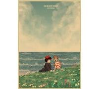 Kiki's Delivery Service Movie Poster Japonais Hayao Miyazaki Anime Peinture Décorative - 42 x 30 cm (Style 03)
