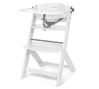 Chaise haute pour enfant Kikka boo Nordy en bois, avec repose-pieds et assise réglable, blanche