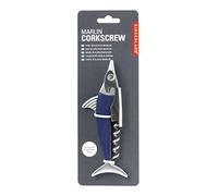 Kikkerland CS22 Tire-bouchon design marlin Acier Inoxydable Bleu 7 x 1,7 x 20,5 cm