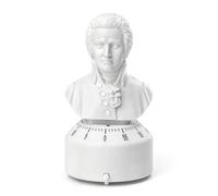 Kikkerland KT50-EU Minuteur de Cuisine Design Mozart ABS Blanc 6,4 x 6,1 x 13,5 cm