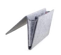 Kikkerland Pochette de lit en feutre - Gris