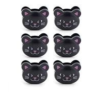 Kikkerland - Clip de fermeture de sac BC05CA - Lot de 6 - Noir
