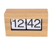 Kikumi Auto Flip Clock Vintage Rétro Grand Nombre Flip Down Desk Table Table pour Le Bureau du Salon à Domicile (Fond Blanc)