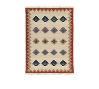 Kilim Carpets by Jalal Tapis in Kilim Jaipur Ney 60 X 120 cm Beige/Marron