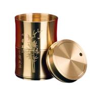 Kilimazart Distributeur de cure-dents en acier inoxydable de qualité supérieure - Design cylindrique - Porte-cure-dents moderne (Laiton en Forme de Bambou)