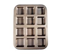 Kilimazart Mini moule à pain anti-adhésif en acier au carbone 8 cavités (Golden 12 Cavity)
