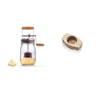 Kilner Baratte À Beurre En Verre & La Bonne Graine - Moule Pour Plaquettes De Beurre Maison - Bois Véritable - Forme Ronde