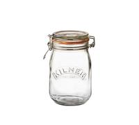 Kilner Bocal à conserves avec clip 1000 ml/1 litre, pot de conservation, pot de confiture réutilisable, conservation hermétique des aliments, conservation et marinage de cuisine, GG782