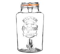 Kilner Clip Top Distributeur de Boissons Ronde en Verre dans Une boîte Cadeau, Transparent