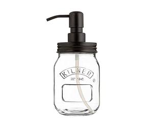 Kilner Distributeur de Savon Liquide et Lotion 500 ML, Noir